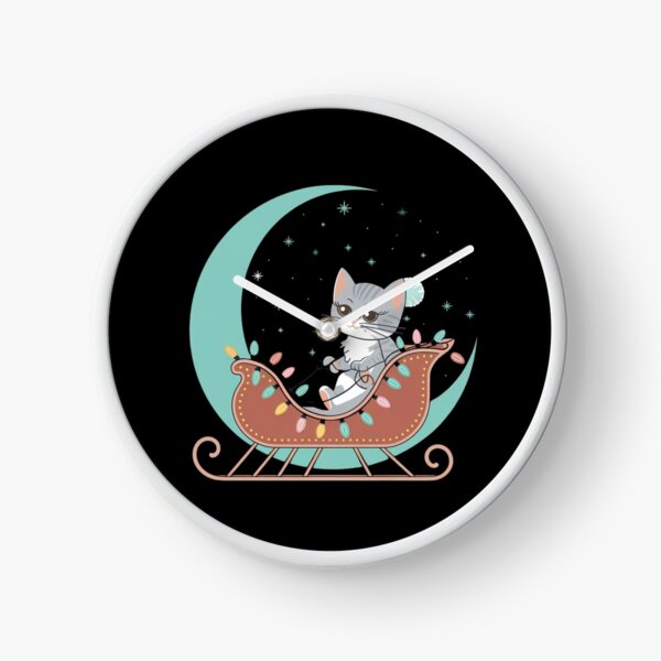 Item preview, Elegant Nordic Kitten Sleigh – Minimalist Winter Holiday Art designed and sold by Shop9999.