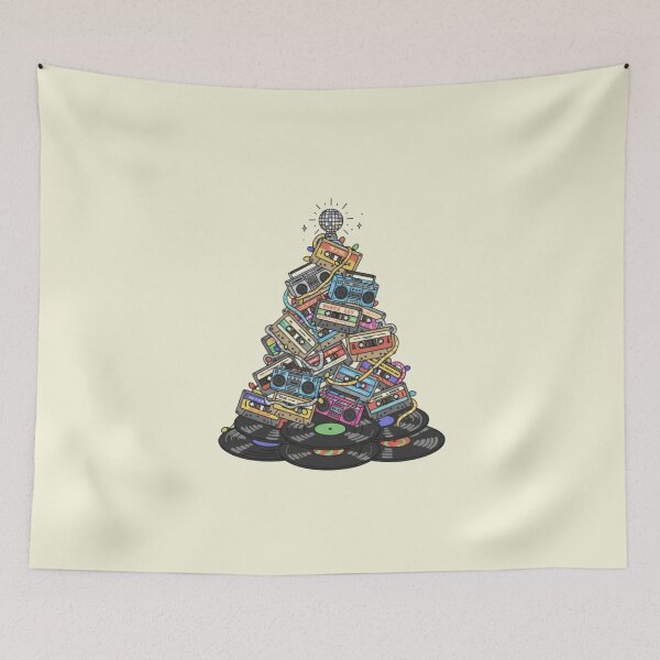 Item preview, Vinyl Cassette Retro Music Christmas tree designed and sold by trutut.