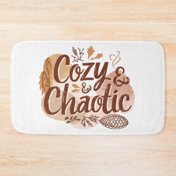 Item preview, Cozy & Chaotic Autumn Vibes Design. Aesthetic Fall Quote Art designed and sold by Aarvya Fashion Club ( A.F.C ).