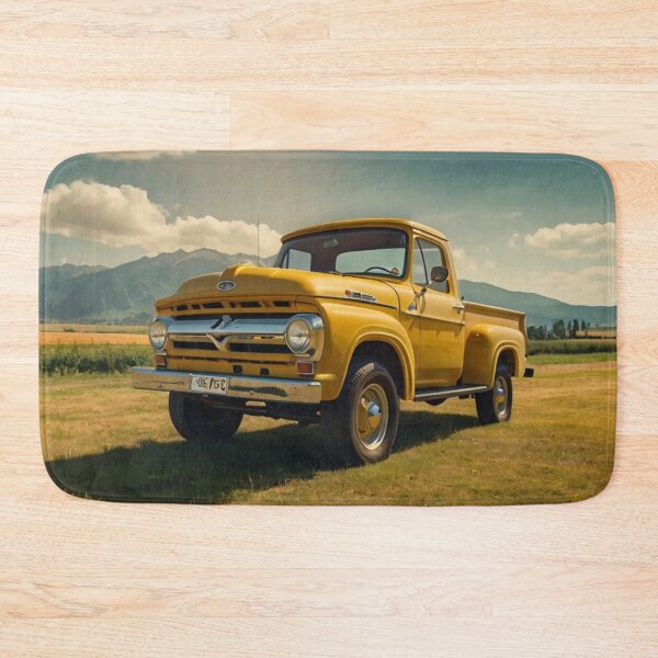 Item preview, Yellow Sunshine, Vintage 1965 Ford Truck in the Golden Field designed and sold by BlareBlare.