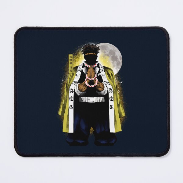 Item preview, Powerful Monk Warrior With Prayer Beads Under Full Moon For Anime Lovers Gift For Action Fans Classi designed and sold by Hivron-Outfit.