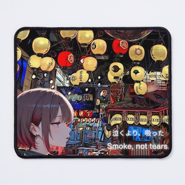 Item preview, Smoke, Not Tears — Tokyo Noir Anime Girl designed and sold by JapanPopArt.