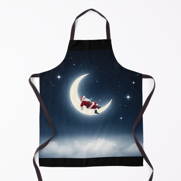 Item preview, Santa on the Moon – Magical Christmas Night Sky Illustration designed and sold by PixelVibe782.