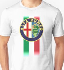 Camiseta unisex Alfa Romeo Italy stripe