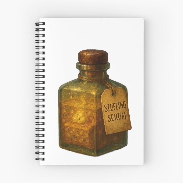 Item preview, Stuffing Serum – Golden Feast Elixir Sticker designed and sold by AlcheArtsStudio.