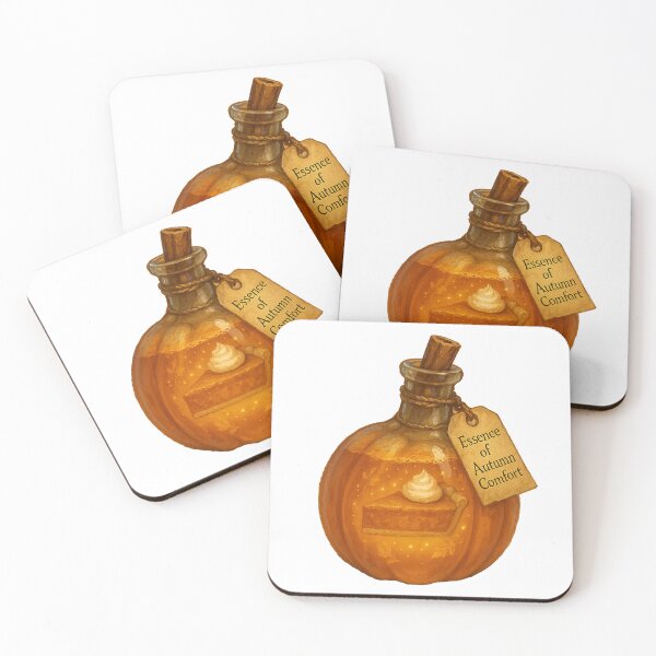 Item preview, Essence of Autumn Comfort – Pumpkin Pie Potion Sticker designed and sold by AlcheArtsStudio.