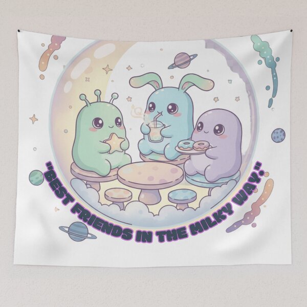 Item preview, Cosmic Snack Squad – Cute Alien Café Crew designed and sold by DesignedByBren.