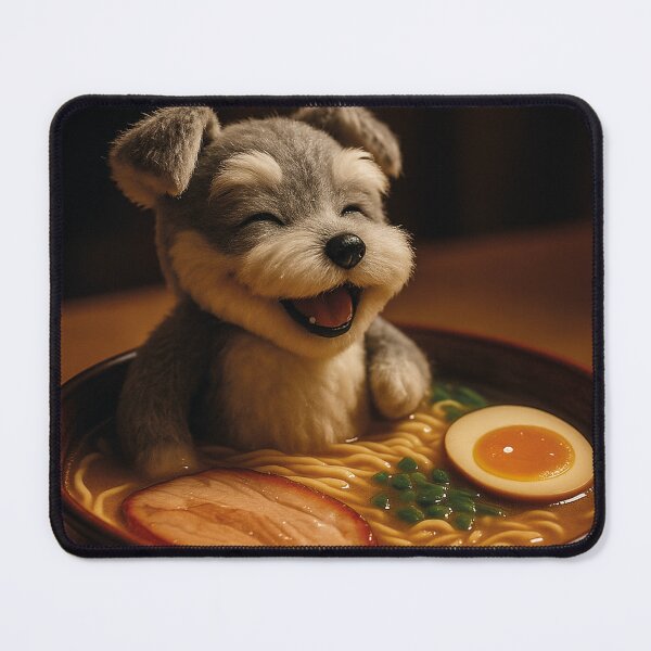 Item preview, Cute dog bathing in ramen designed and sold by Mauswohn.