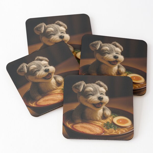 Item preview, Cute dog bathing in ramen designed and sold by Mauswohn.
