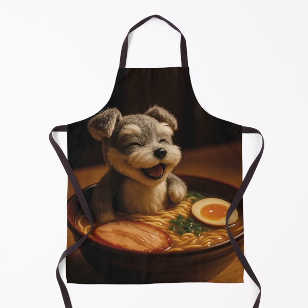 Item preview, Cute dog bathing in ramen designed and sold by Mauswohn.