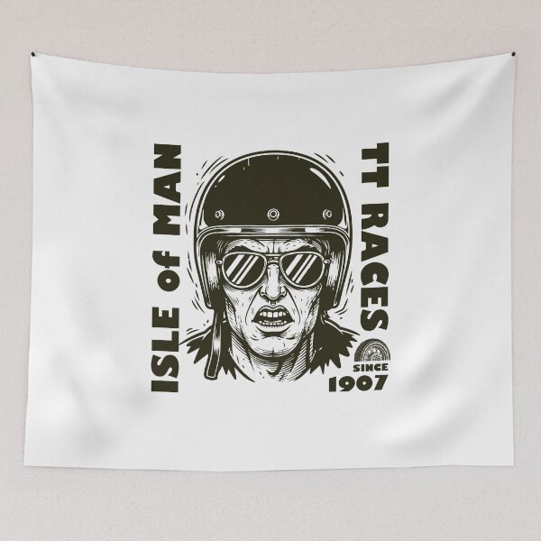 Item preview, Vintage Isle of Man TT Racer Illustration designed and sold by KiwiRider.