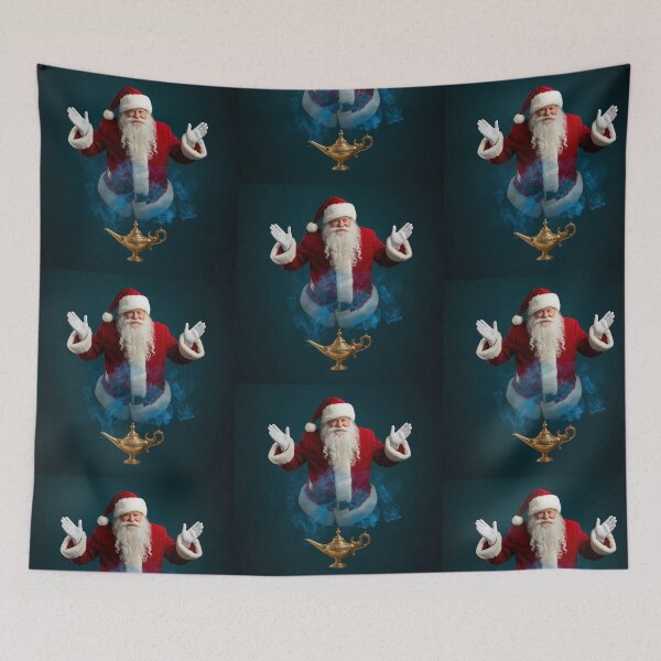 Item preview, Magical Santa Genie – Whimsical Christmas Fantasy Illustration designed and sold by PixelVibe782.