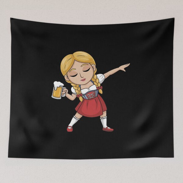 Item preview, German Girl Dirndl Costume Prost Beer Mug Oktoberfest designed and sold by Idarmotar.