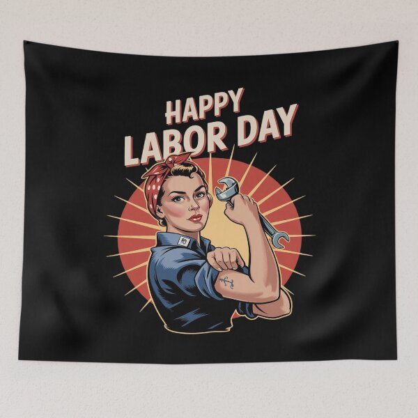 Item preview, Happy Labor Day Girl Strong Worker Movement Employer  designed and sold by THagBlue.