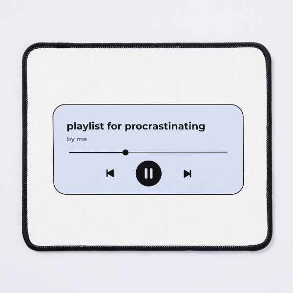 Item preview, playlist for procrastinating (music player) (pastel light blue version) designed and sold by Hi-kari.