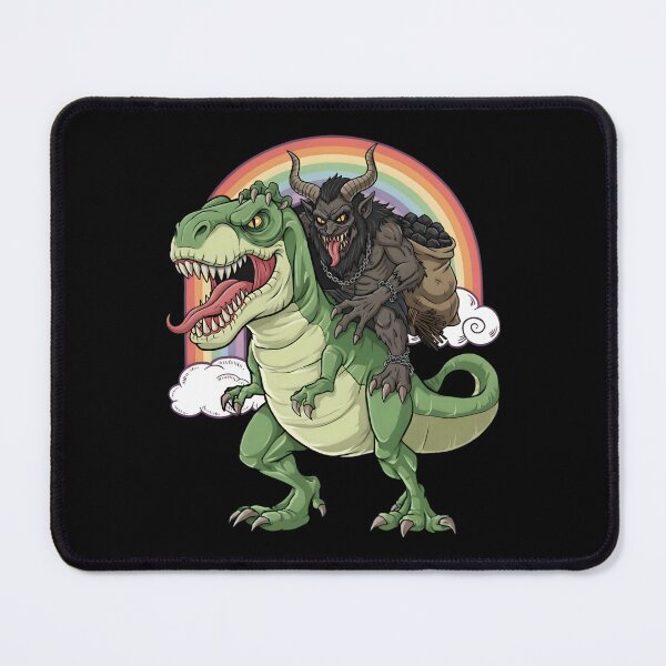 Item preview, Krampusaurus Rex – krampus riding dinosaur T-rex designed and sold by SidTastic .