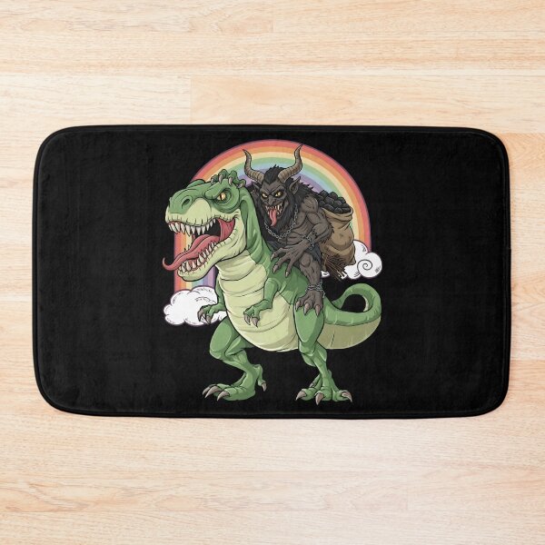 Item preview, Krampusaurus Rex – krampus riding dinosaur T-rex  designed and sold by SidTastic .
