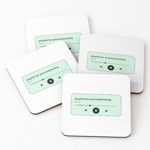 Item preview, playlist for procrastinating (music player) (light mint green version) designed and sold by Hi-kari.