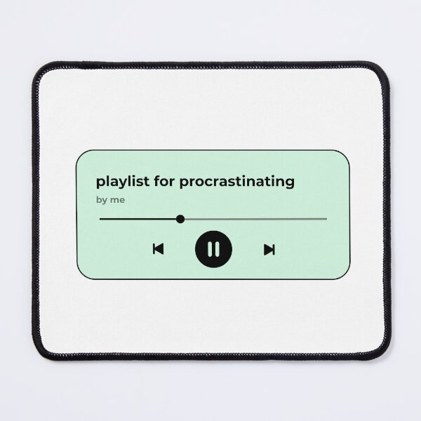 Item preview, playlist for procrastinating (music player) (light mint green version) designed and sold by Hi-kari.