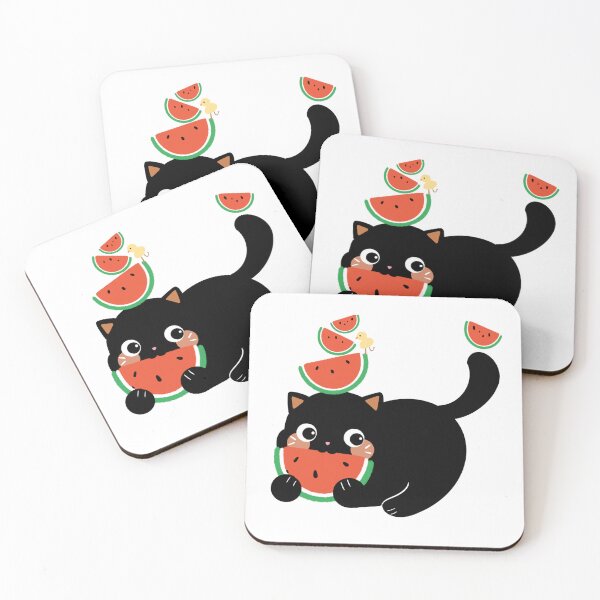 Item preview, Cutey Black Cat with Many Watermelons designed and sold by ImhStephanie421.