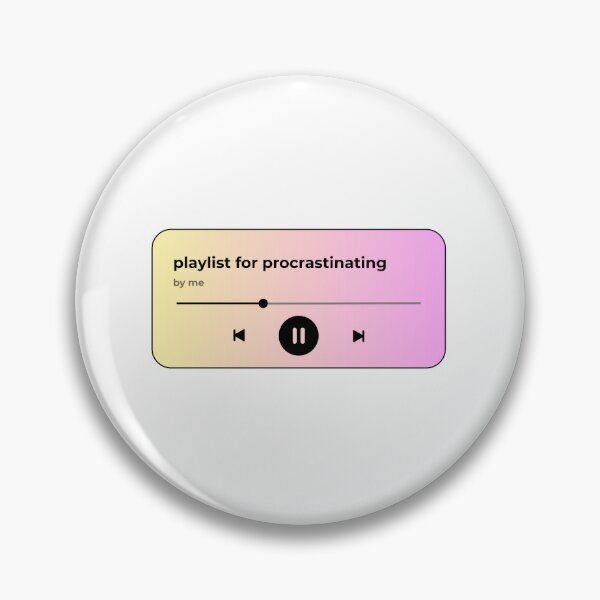 Item preview, playlist for procrastinating (music player) (yellow pink gradient version) designed and sold by Hi-kari.