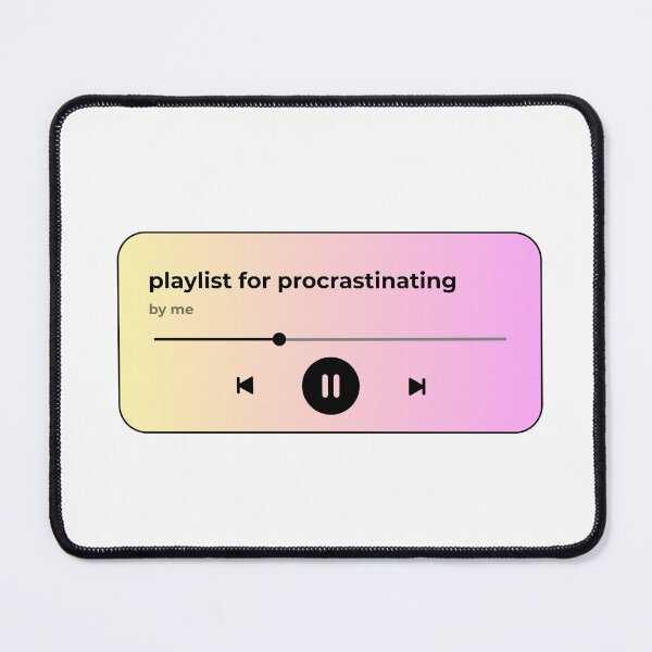 Item preview, playlist for procrastinating (music player) (yellow pink gradient version) designed and sold by Hi-kari.
