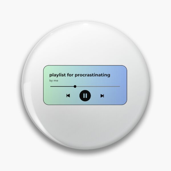 Item preview, playlist for procrastinating (music player) (blue gradient version) designed and sold by Hi-kari.