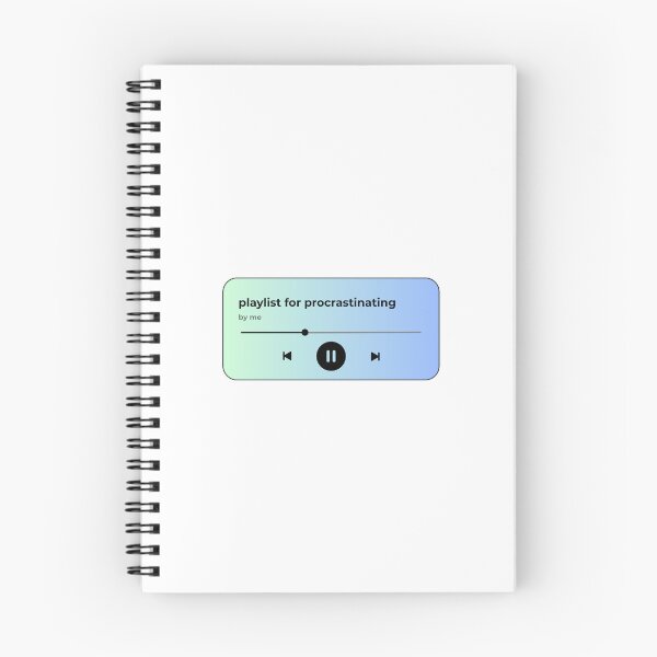 Item preview, playlist for procrastinating (music player) (blue gradient version) designed and sold by Hi-kari.