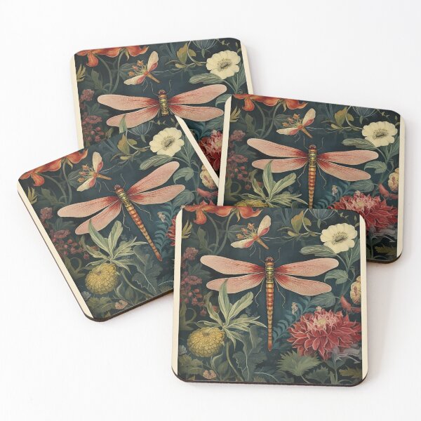 Item preview, Poster Anatomy William Morris Dragonfly and Garden Flowers designed and sold by ColemanOlmos.