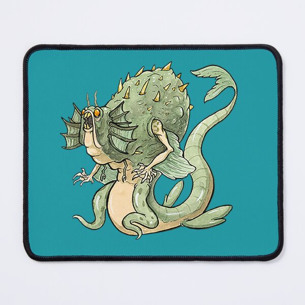Item preview, Dagon - Watercolor Deep Sea Monster Art designed and sold by Thai Martin Art Junk.