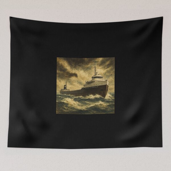 Item preview, Edmund Fitzgerald Vintage Art designed and sold by JaquelinDach.