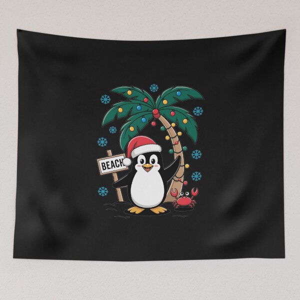 Item preview, Lighting Palm Tree Beach Vacation Penguin Christmas In July 4 designed and sold by AvagondaMind.
