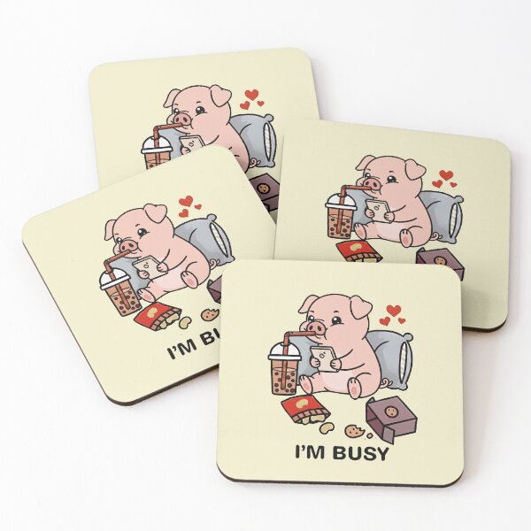 Item preview, Funny Pig Im Busy Boba Tea Zoo Boys Girls Kids designed and sold by rafaeltto.