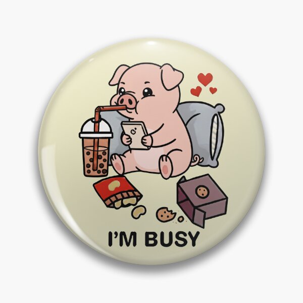 Item preview, Funny Pig Im Busy Boba Tea Zoo Boys Girls Kids designed and sold by rafaeltto.
