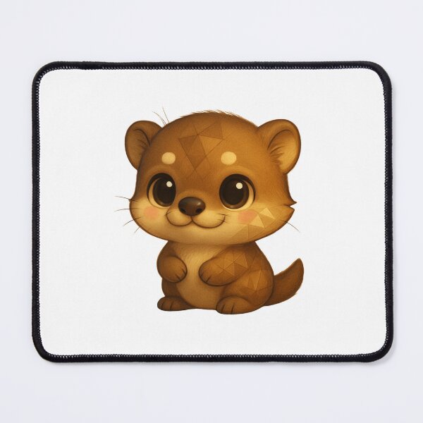Item preview, GeoCuddle Otter – Cute Geometric Baby Otter Illustration designed and sold by GeoWild Designs.