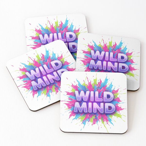 Item preview, WILD MIND – Abstract Color Energy Typography designed and sold by Happyfreedom.
