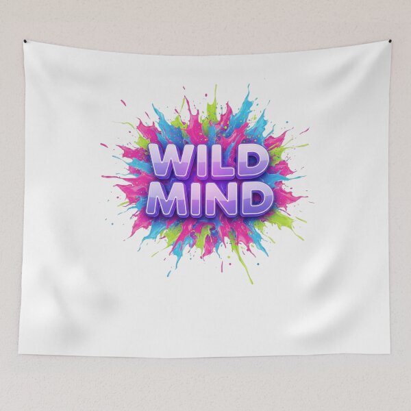 Item preview, WILD MIND – Abstract Color Energy Typography designed and sold by Happyfreedom.