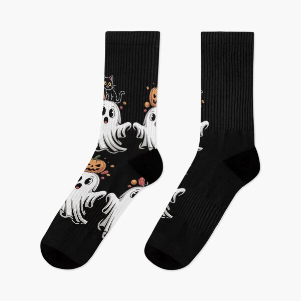 Item preview, Ghost Holding Black Cat Funny Halloween Cat Lovers designed and sold by Jadiantukora.