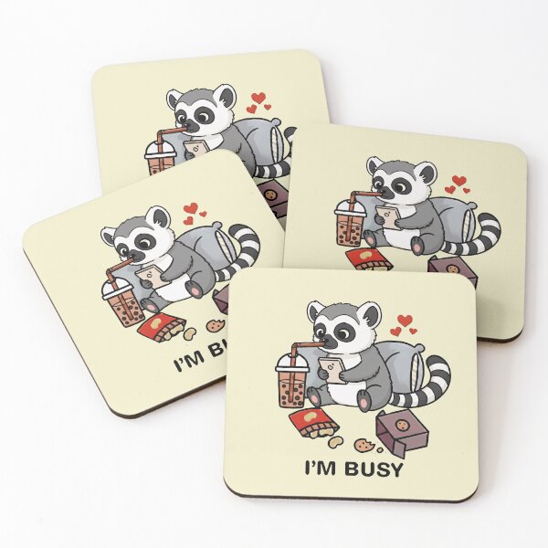 Item preview, Funny Lemur Im Busy Boba Tea Zoo Boys Girls Kids designed and sold by rafaeltto.