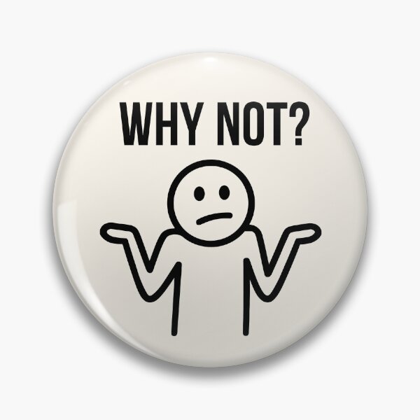 Item preview, Why Not Shrug Doodle Funny Question Mark Design designed and sold by SplashTastic.