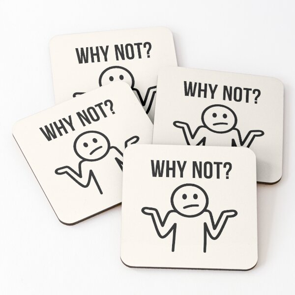 Item preview, Why Not Shrug Doodle Funny Question Mark Design designed and sold by SplashTastic.