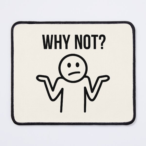Item preview, Why Not Shrug Doodle Funny Question Mark Design designed and sold by SplashTastic.