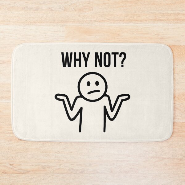 Item preview, Why Not Shrug Doodle Funny Question Mark Design designed and sold by SplashTastic.