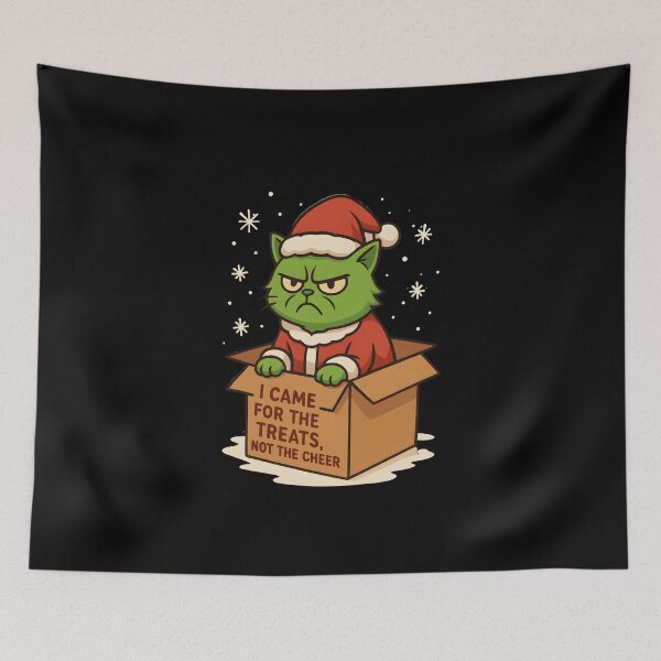 Item preview, I Came For The Treats, Not The Cheer | Grumpy Cat Santa Christmas Humor designed and sold by Sitred123.