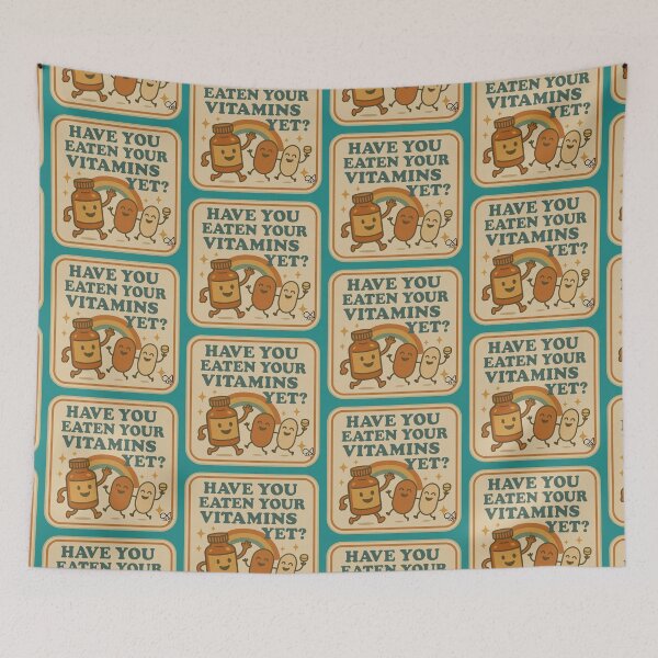 Item preview, LaMaisonOfMY NAGGING STICKERS COLLECTION “Have You Eaten Your Vitamins Yet?” On Green designed and sold by LaMaisonOfMY.