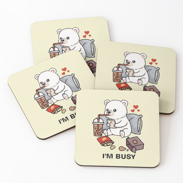 Item preview, Funny Polar Bear Im Busy Boba Tea Zoo Boys Girls Kids designed and sold by rafaeltto.