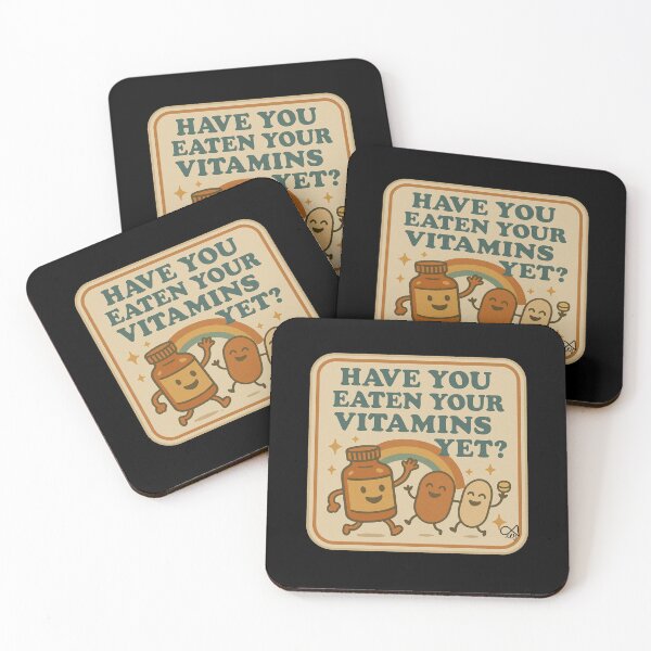 Item preview, LaMaisonOfMY NAGGING STICKERS COLLECTION “Have You Eaten Your Vitamins Yet?” On Black designed and sold by LaMaisonOfMY.