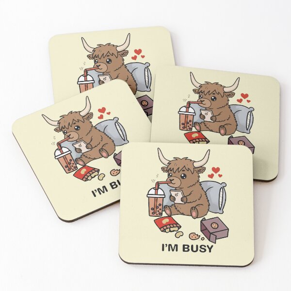 Item preview, Funny Highland Cow Im Busy Boba Tea Zoo Boys Girls Kids designed and sold by rafaeltto.