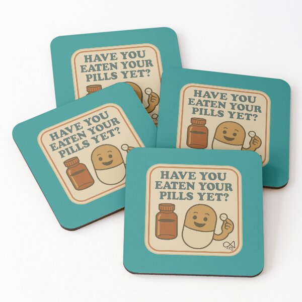 Item preview, LaMaisonOfMY NAGGING STICKERS COLLECTION “Have You Eaten Your Pills Yet?” On Green designed and sold by LaMaisonOfMY.
