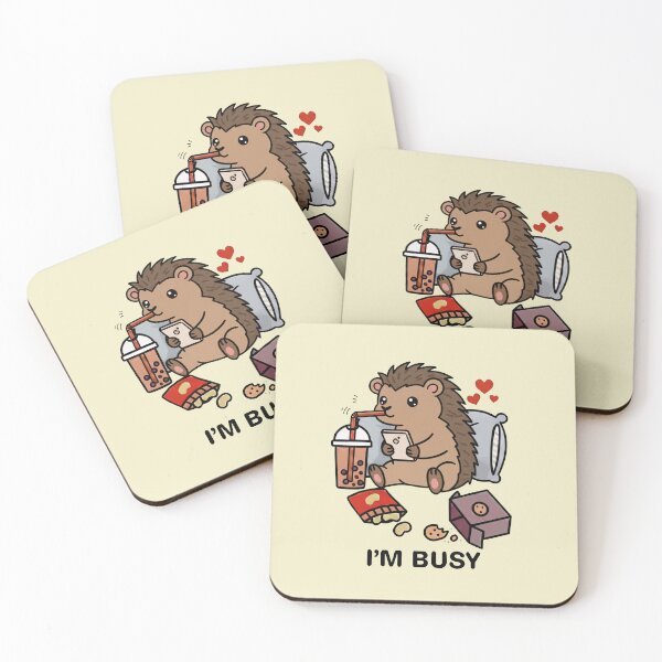Item preview, Funny Hedgehog Im Busy Boba Tea Zoo Boys Girls Kids designed and sold by rafaeltto.